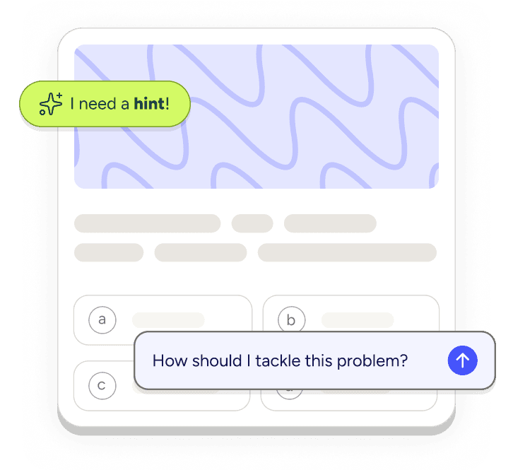 AP practice question with AI hint and chat